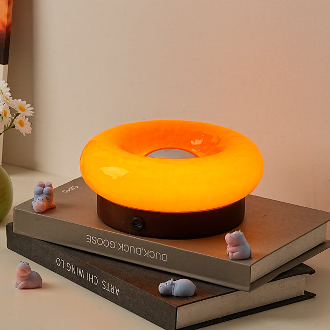 Orange Donut Table Lamp
