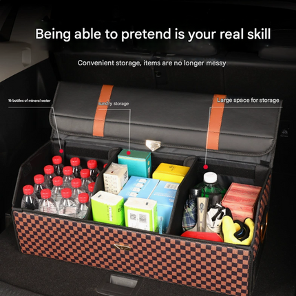 Medium Sized Sporty and Stylish Foldable Car Trunk Storage Box - Large Capacity Insertable Rear Organizer