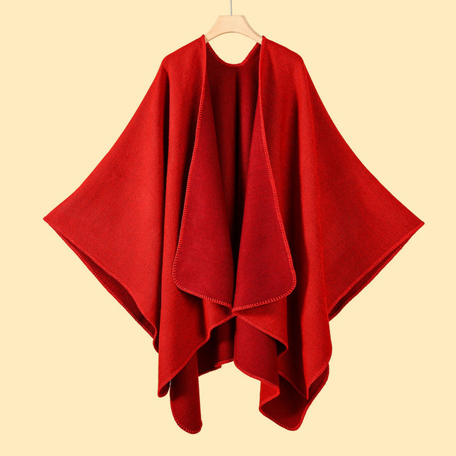 Red Elegant Autumn Winter Shawl