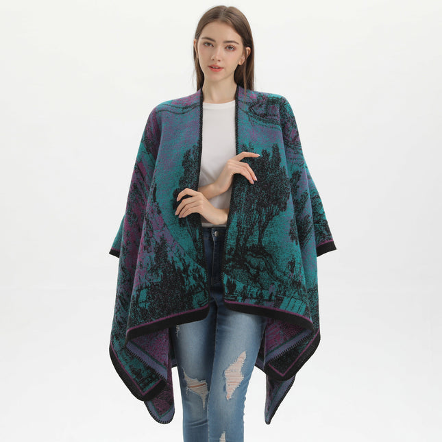 Red Elegant Autumn Winter Shawl – product detail