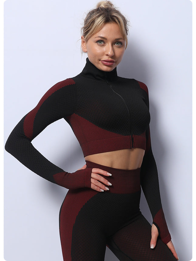 Elegant purple High Waist Yoga Set for Women – product detail