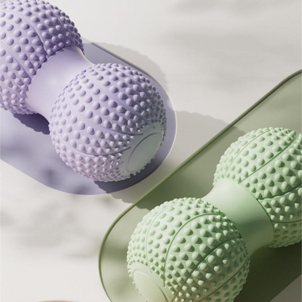 Purple 2pcs Fascia Ball Foot Arch Massager Peanut Ball for Muscle Relaxation, Deep Tissue Release, Yoga Massage 6.5*6.5*13CM