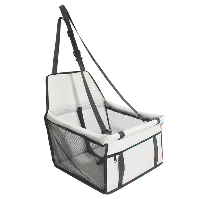 Light Gray Portable Pet Car Seat for Dogs and Cats