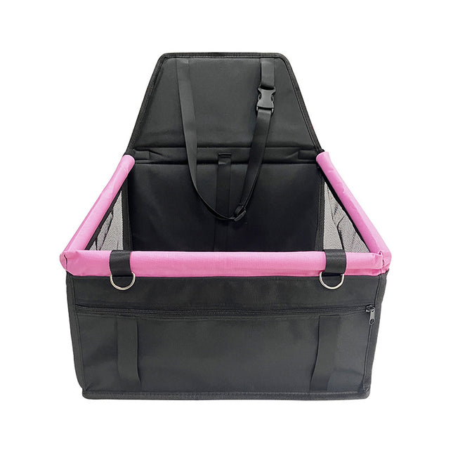 Black and pink Portable Pet Car Seat for Dogs and Cats