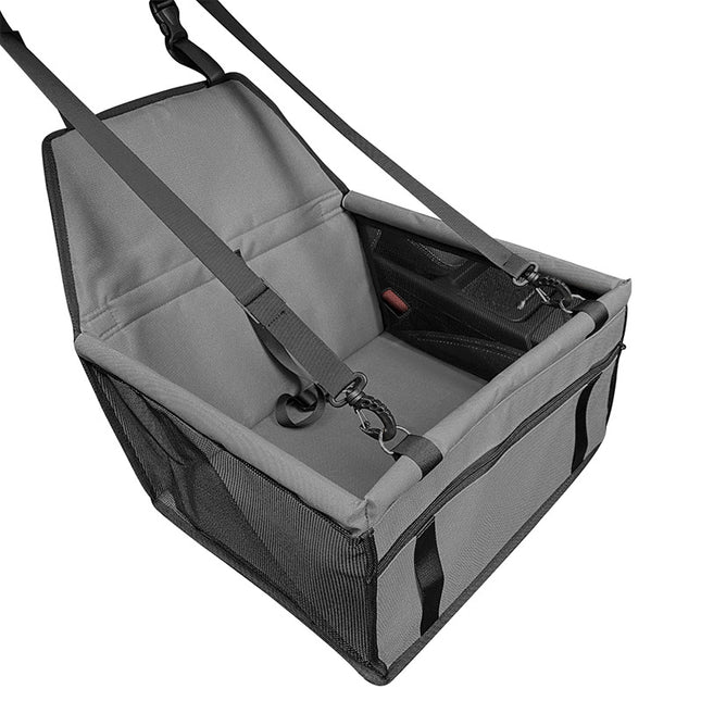 Dark Gray Portable Pet Car Seat for Dogs and Cats