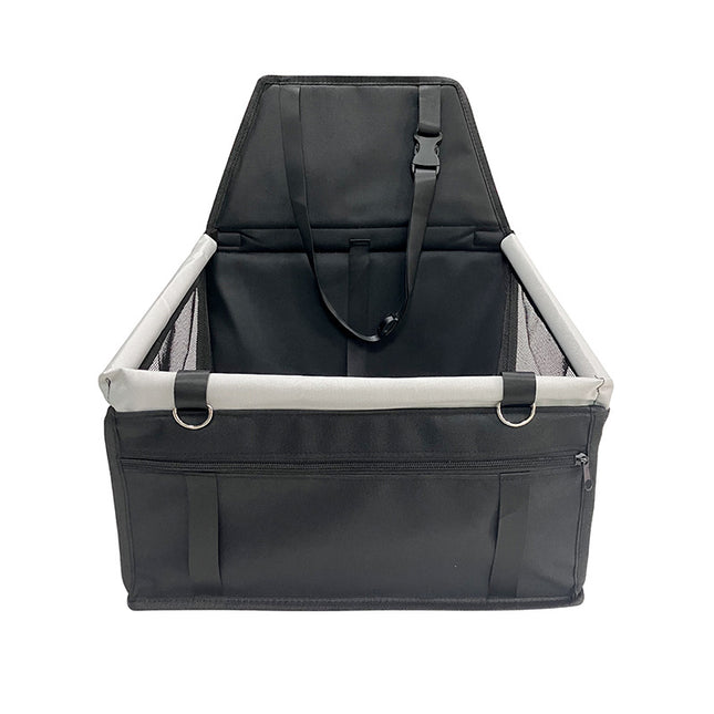 Black and Grey Portable Pet Car Seat for Dogs and Cats
