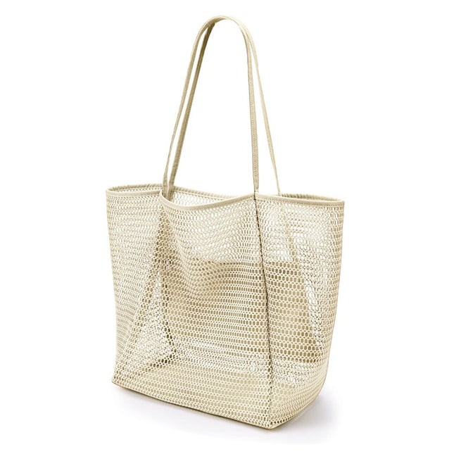 2 pcs Milky Casual Mesh Tote Bag – product detail