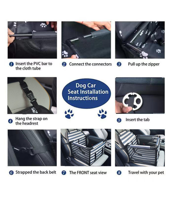 Light Gray Easy Install Dog Car Seat – product detail