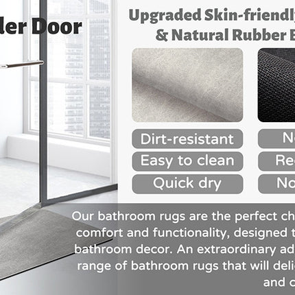 2 pcs Oval dark Beige Quick-Dry Absorbent Non-Slip Bath Rug for Bathroom, Kitchen & Entryway 40x60cm