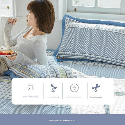 Snowflake Soft Cotton Gauze Pillowcase Set - Breathable, Non-slip, Extra Large (Pillow Core Not Included)56x80cm