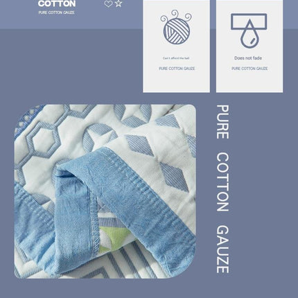 Snowflake Soft Cotton Gauze Pillowcase Set - Breathable, Non-slip, Extra Large (Pillow Core Not Included)56x80cm