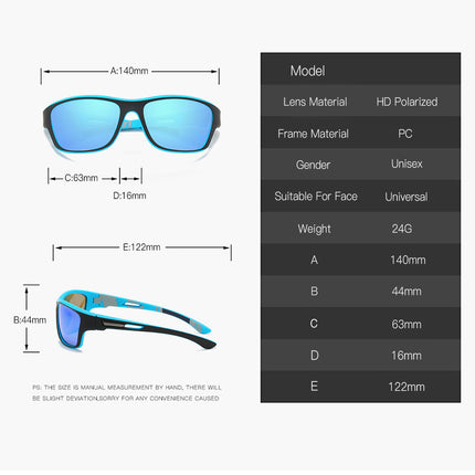2 pcs Stylish Polarized Sports Sunglasses - UV Protection, Lightweight, Ideal for Fishing & Outdoor Activities