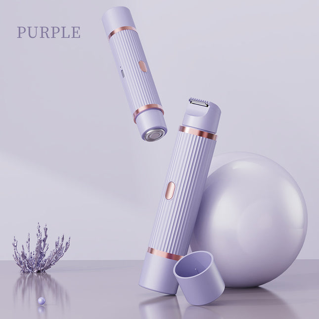 Purple Women's Double-Headed Electric Shaver