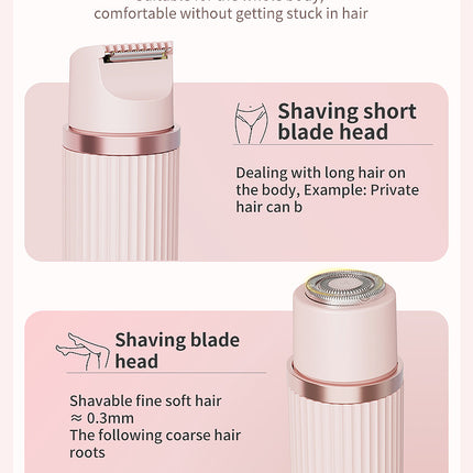 Purple Women's Double-Headed Electric Shaver - Painless Hair Remover & Trimmer