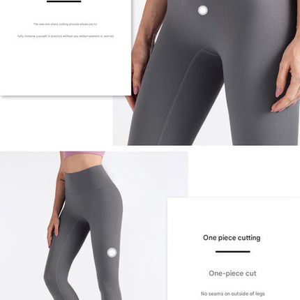 Size XL Rose Pink High-Waisted Seamless Yoga Pants for Women - Tummy Control, Butt Lifting & Back Waistband Pocket