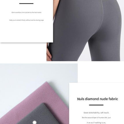 Size XL Rose Pink High-Waisted Seamless Yoga Pants for Women - Tummy Control, Butt Lifting & Back Waistband Pocket