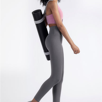 Size XL Rose Pink High-Waisted Seamless Yoga Pants for Women - Tummy Control, Butt Lifting & Back Waistband Pocket