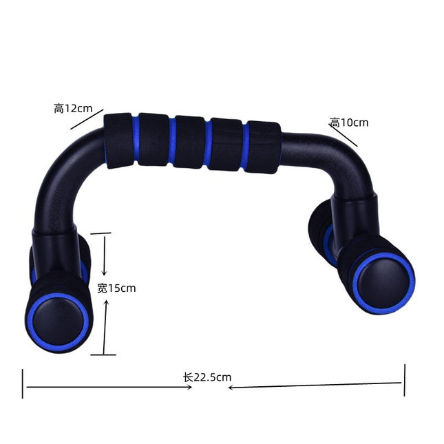 Black and Blue Push-Up Support Brackets for Home Fitness