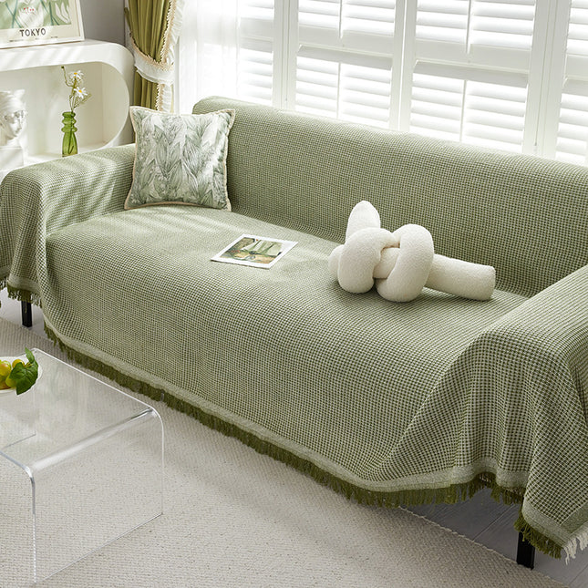 180 260CM Green Premium Polyester Sofa Throw Blanket Multi-Seasonal Use Sofa Protector V888-ELOSUNG21113