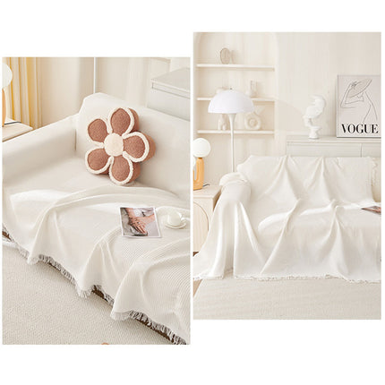 180*340CM Yellow Premium Polyester Sofa Throw Blanket, Multi-Seasonal Use, Sofa Protector