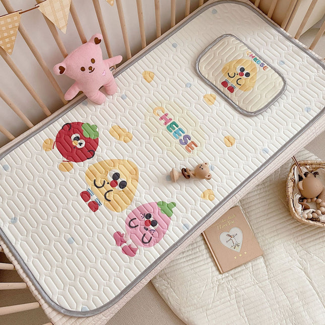 Cheese Pattern 2 Piece Set Kids Cooling Pad Set