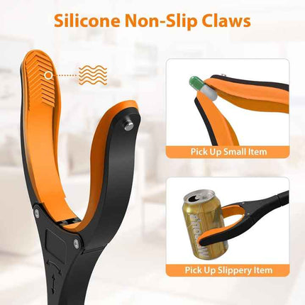 Blue Foldable Grabber Tool with Silicone Non-Slip Claws - Ideal for Litter Picking, Outdoor Use, and Household Cleaning