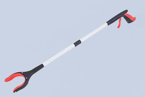 Red Foldable Grabber Tool with Silicone Non-Slip Claws