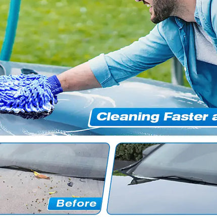 Blue 10-Piece Car Cleaning Kit – Complete Car Care Set with Towels, Brushes, Gloves, and Storage Bag