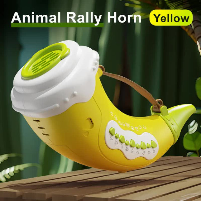Yellow Interactive Animal Sound Whistle Horn for Kids Lung Capacity Training and 30 Plus Sound Effects Toy