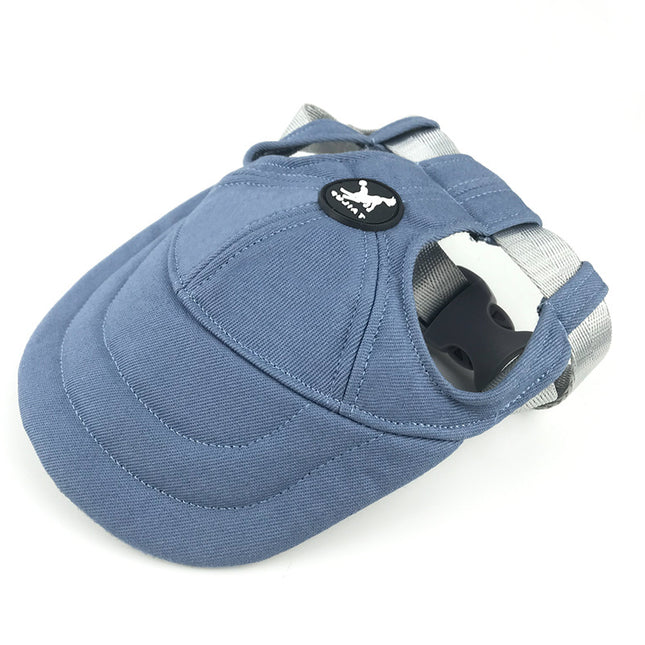 Size L Light Blue Adjustable Pet Baseball Cap for Cats and Dogs