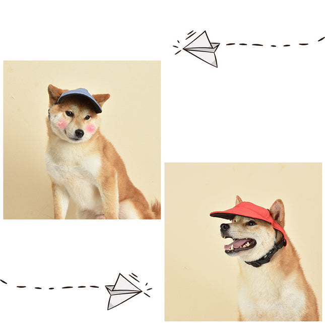 Size L Light Blue Adjustable Pet Baseball Cap for Cats and Dogs