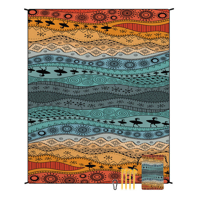 Style STD-001-12 Colorful Quick Dry Beach Mat Sand Proof Waterproof Outdoor Picnic Blanket