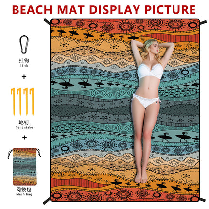 Style STD-001-17 Brown Quick Dry Beach Mat Sand Proof Waterproof Outdoor Picnic Blanket – product detail