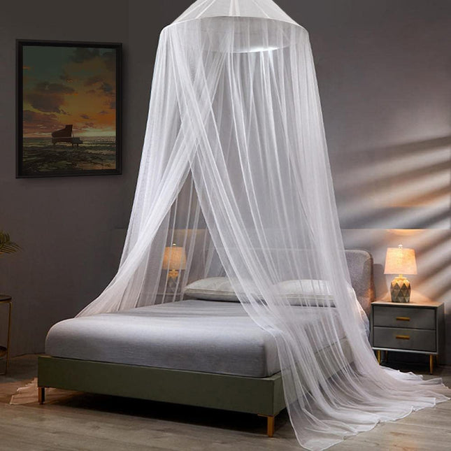 White Hanging Princess Bed Canopy Mosquito Net