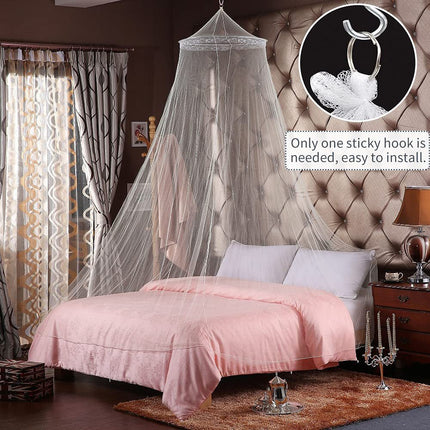 White Hanging Princess Bed Canopy Mosquito Net – hardware detail