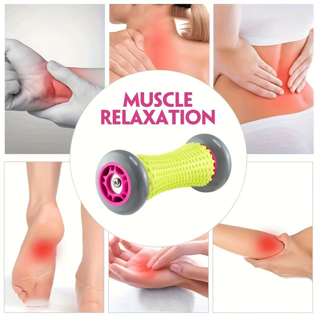 Green and Pink Foot Massage Roller