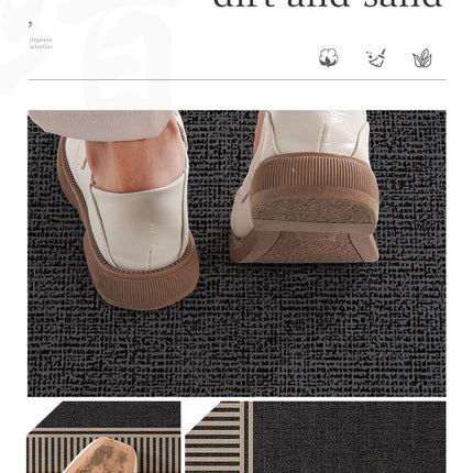 50*80cm Brown Style 2 Geometric Patterns Outdoor Entryway Mat - Non-Slip Welcome Rug for Front Door