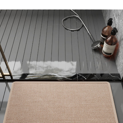 Grey Quick Dry Bathroom Rug - Non-Slip PVC Foam, Super Absorbent, 40x60cm