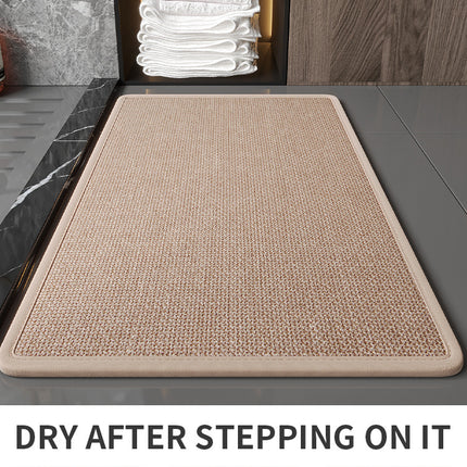 Red Quick Dry Bathroom Rug - Non-Slip PVC Foam, Super Absorbent, 40x60cm