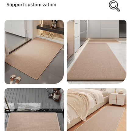 Red Quick Dry Bathroom Rug - Non-Slip PVC Foam, Super Absorbent, 50x80cm