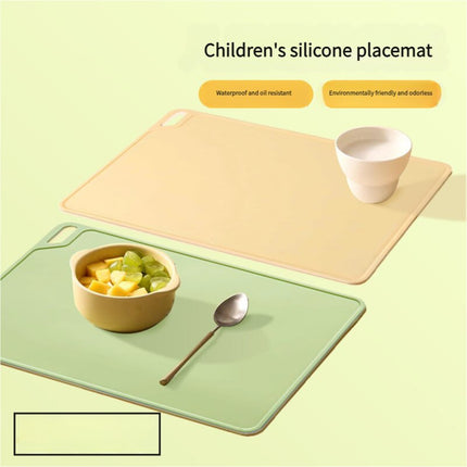 2 Pcs Yellow Safe & Durable Silicone Placemat - Heat Resistant, Spill-Proof Table Protector for Kids & Adults(30*40CM)