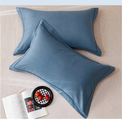 Yellow Pure Cotton Flannel Pillowcase Set - Soft, Thickened, Solid Color (Pair, 48x74cm)