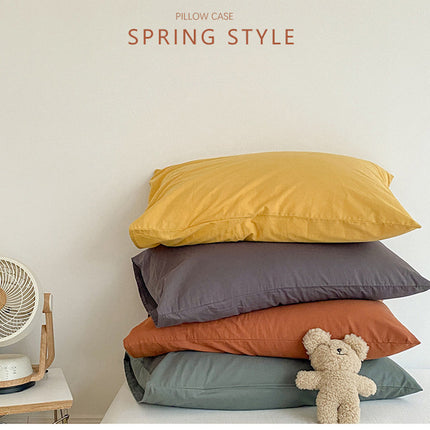 Blue 100% Cotton Pillowcase Set - Envelope Closure(without pillow core)