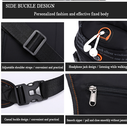 Blue Rugged Polyester Waist Pack - Stylish, Multi-Compartment Crossbody Bag for Outdoor Adventures