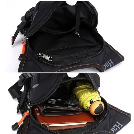 Green Rugged Polyester Waist Pack - Stylish, Multi-Compartment Crossbody Bag for Outdoor Adventures