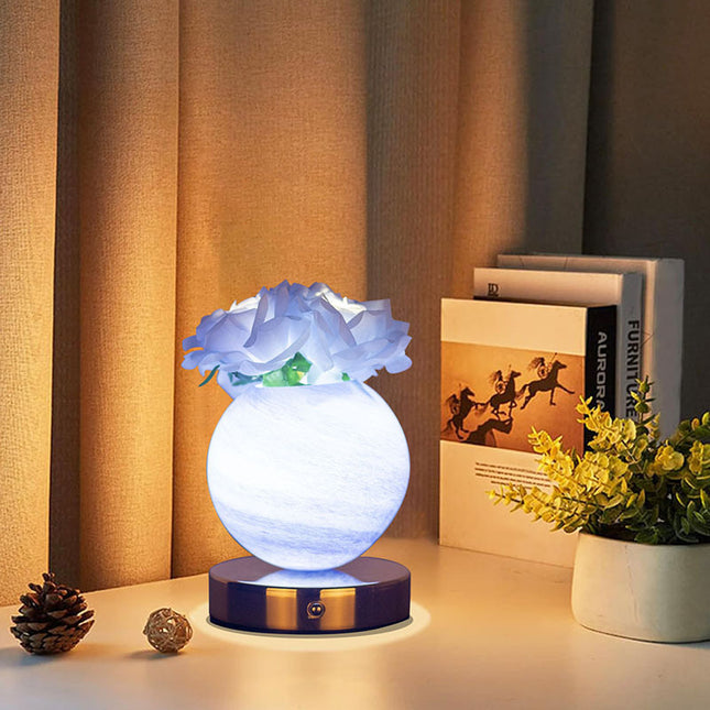 Blue Dreamy Rose Planet Lamp Night Light