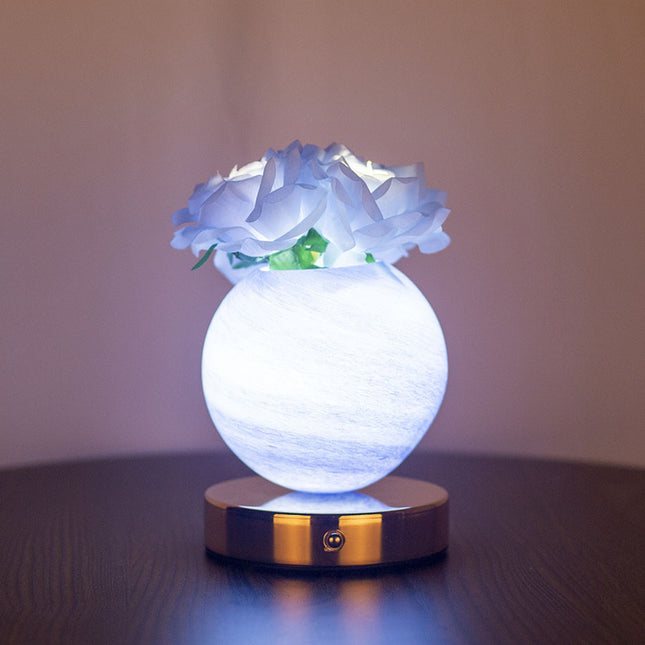 Blue Dreamy Rose Planet Lamp Night Light – product detail