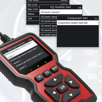 Black and Red OBD2 Scanner Car Diagnostic Tool - Engine Fault Code Reader