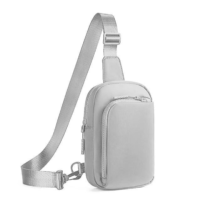 Light Grey Trendy Waterproof Sling Bag