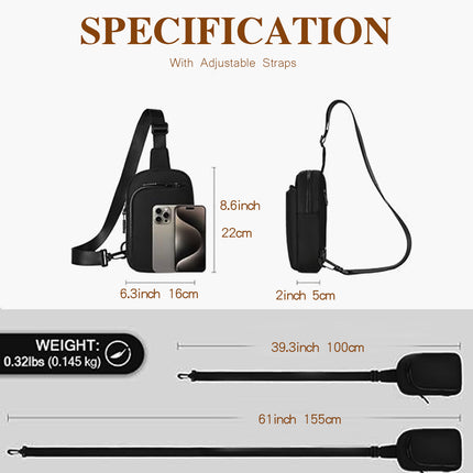 Light Purple Trendy Waterproof Sling Bag - Lightweight Crossbody Chest Pack, Adjustable Strap